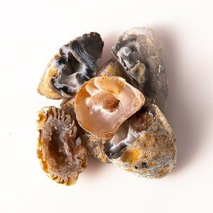 50g Mini Agate Oco Geodes Natural Rough Half Gems